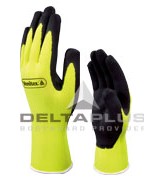 代爾塔通用工作乳膠涂層無縫針織手套